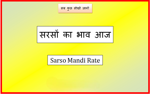 sarso ka bhav today